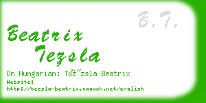 beatrix tezsla business card